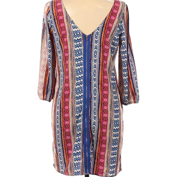 Pants Store Floral Blue Casual Dress - Picture 2 of 2